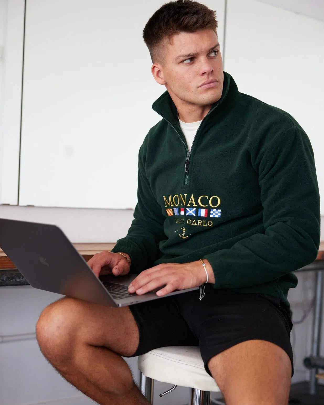 Monaco Vintage Fleece Green Jacket