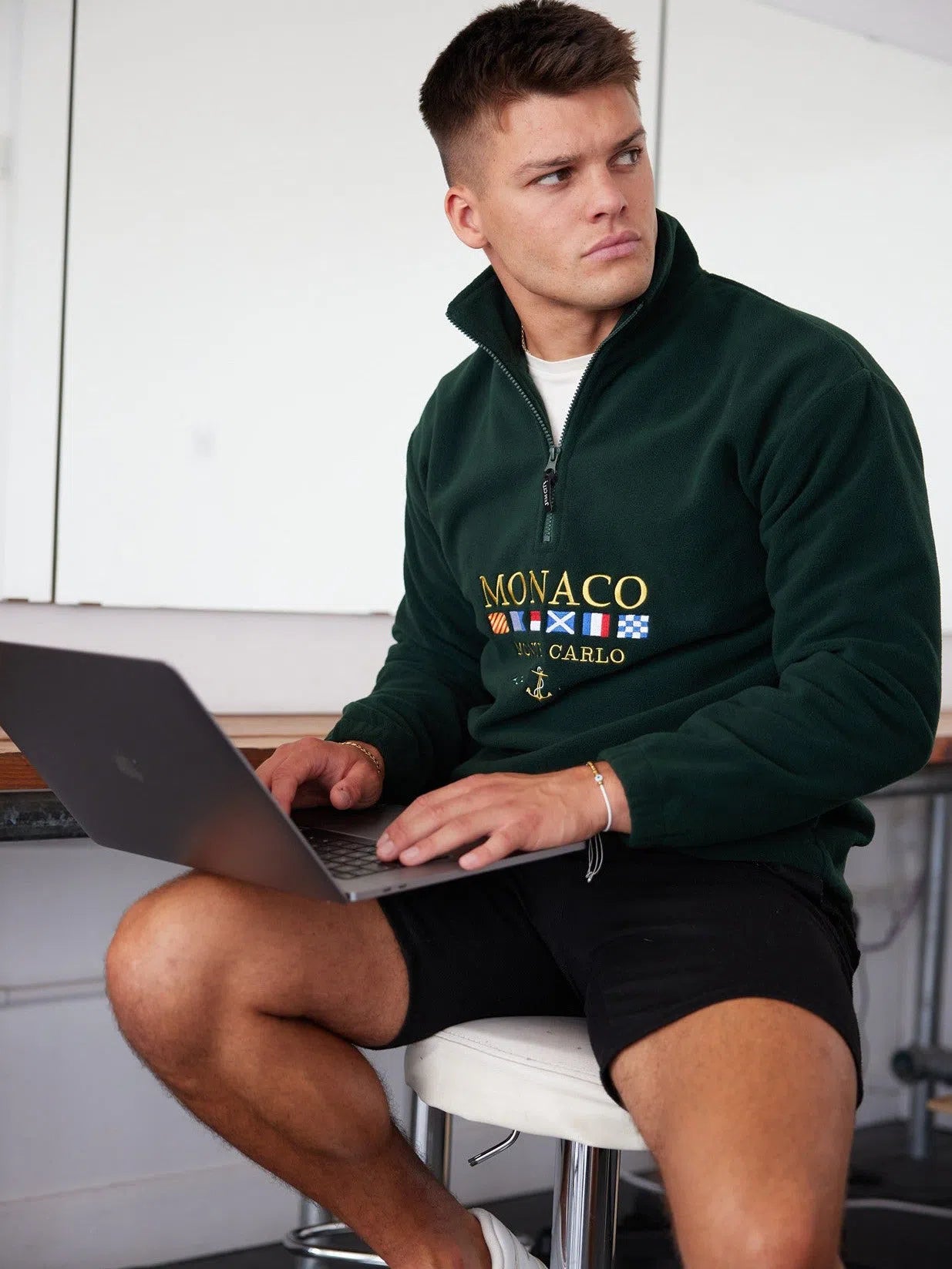 Monaco Vintage Fleece Green Jacket