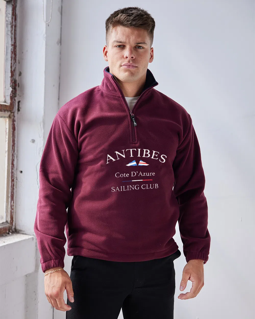 Antibes Fleece Burgundy Jacket