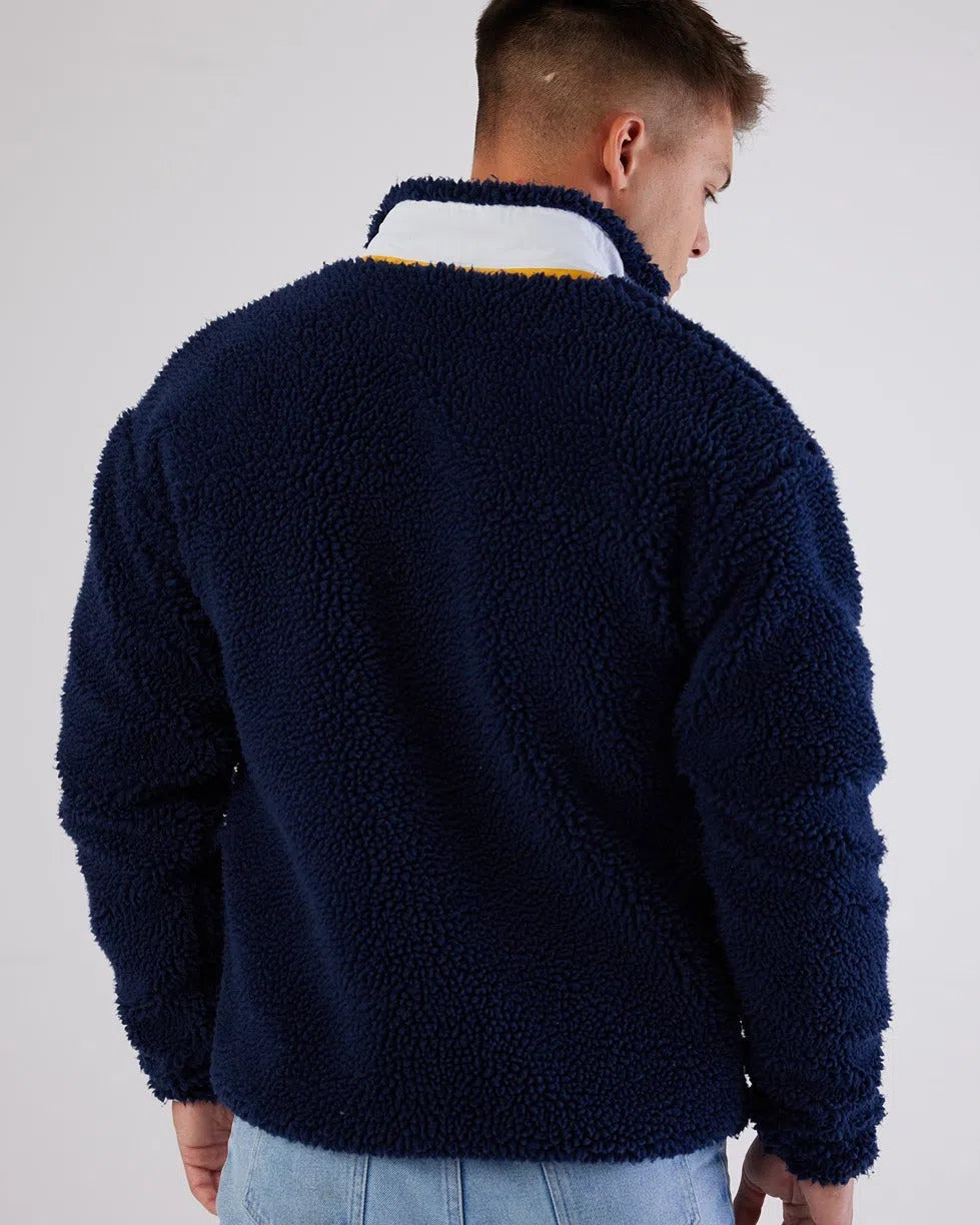 Sherpa Full Zip Fleece Dark Navy Jacket