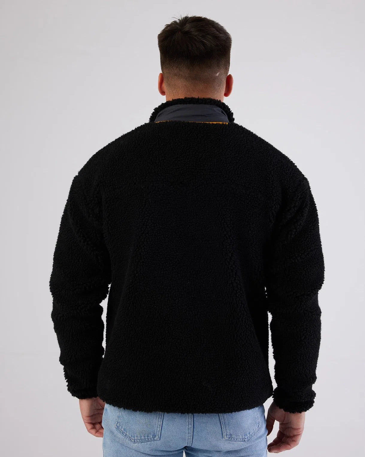 Sherpa Full Zip Fleece Black Jacket