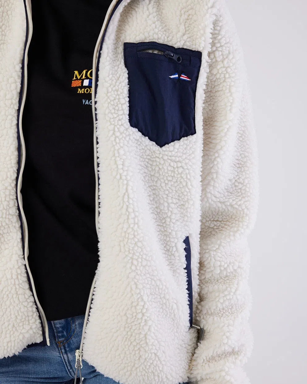 Sherpa Full Zip Fleece Fleece Cream