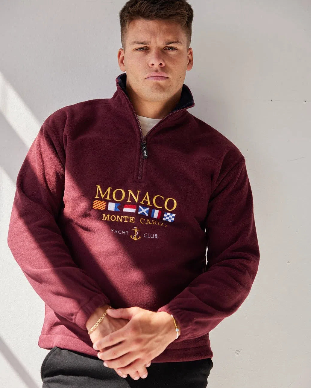 Monaco Vintage Fleece Burgundy Jacket