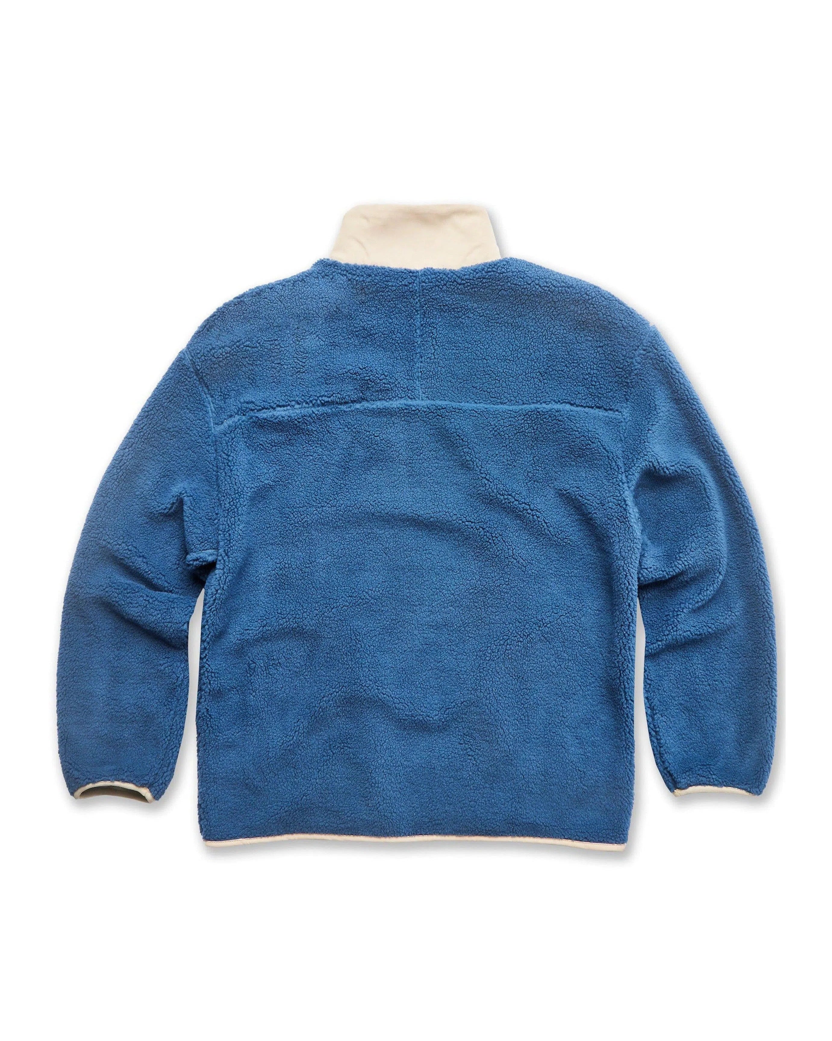 Sherpa Full Zip Fleece Navy Blue Jacket