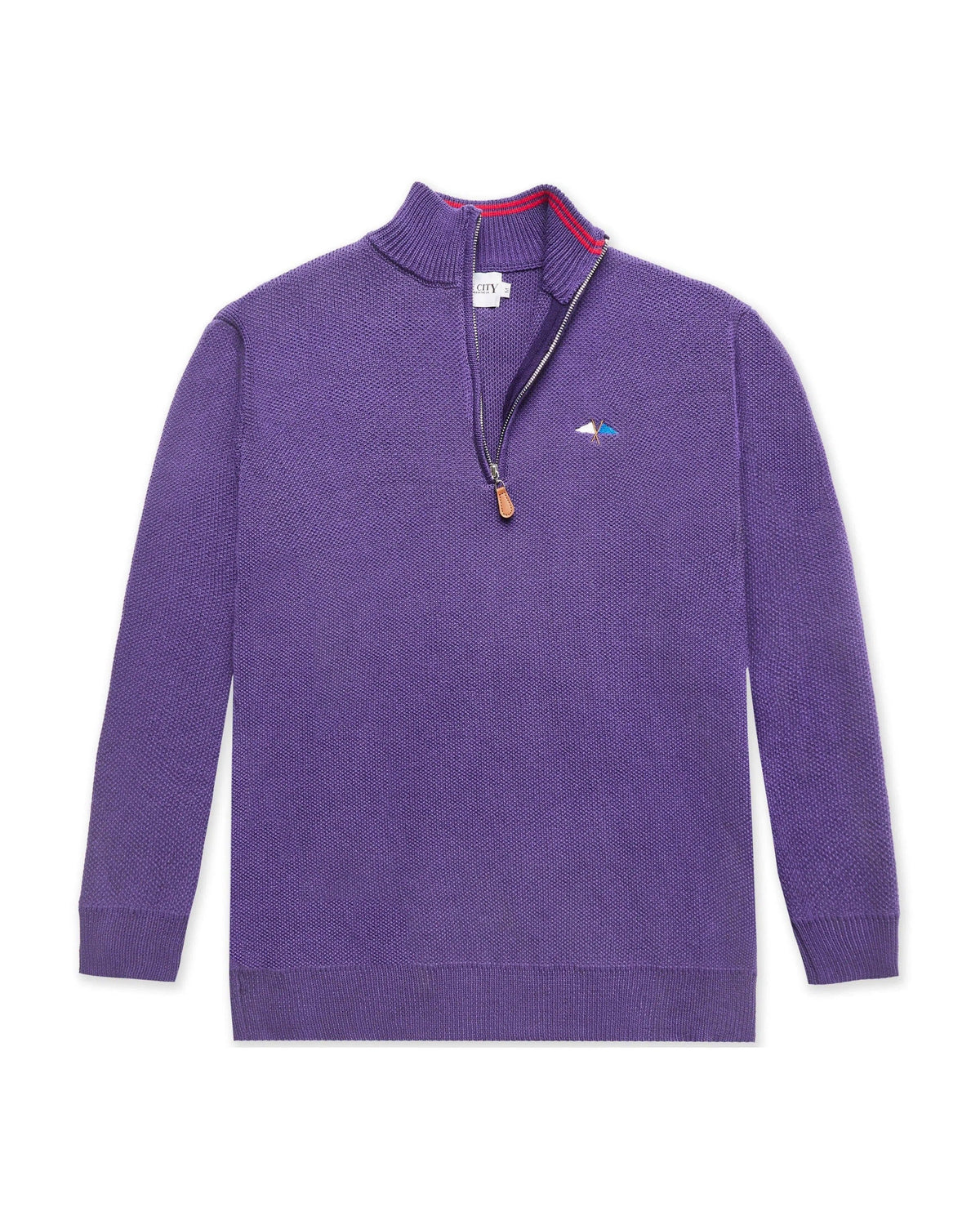 Knit 1/4 Zip Purple