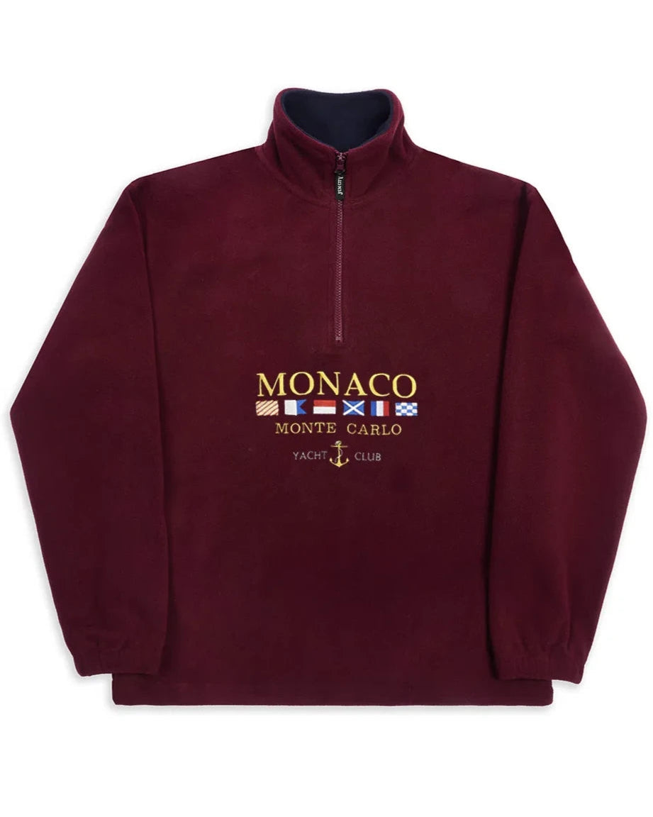 Monaco Vintage Fleece Burgundy Jacket