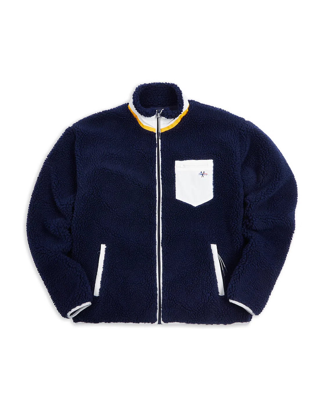 Sherpa Full Zip Fleece Dark Navy Jacket