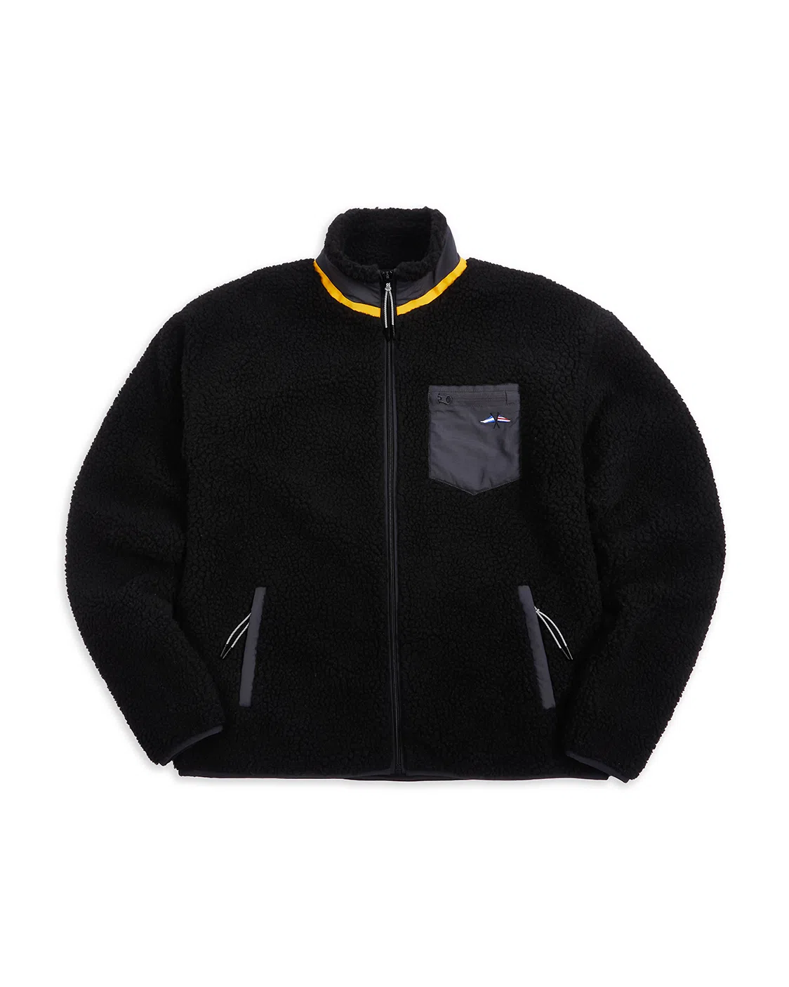 Sherpa Full Zip Fleece Black Jacket