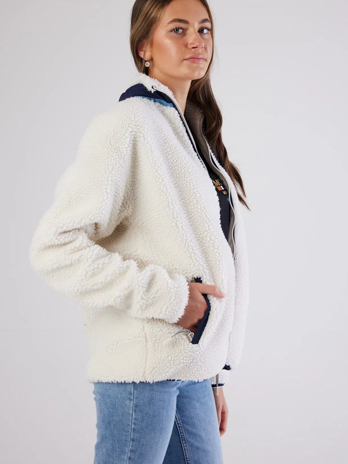 Sherpa Full Zip Fleece Fleece Cream